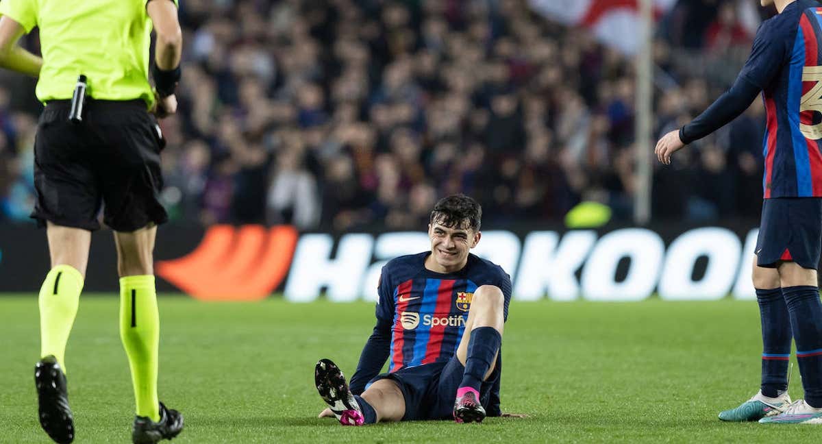 Pedri se lesionó ante el United.