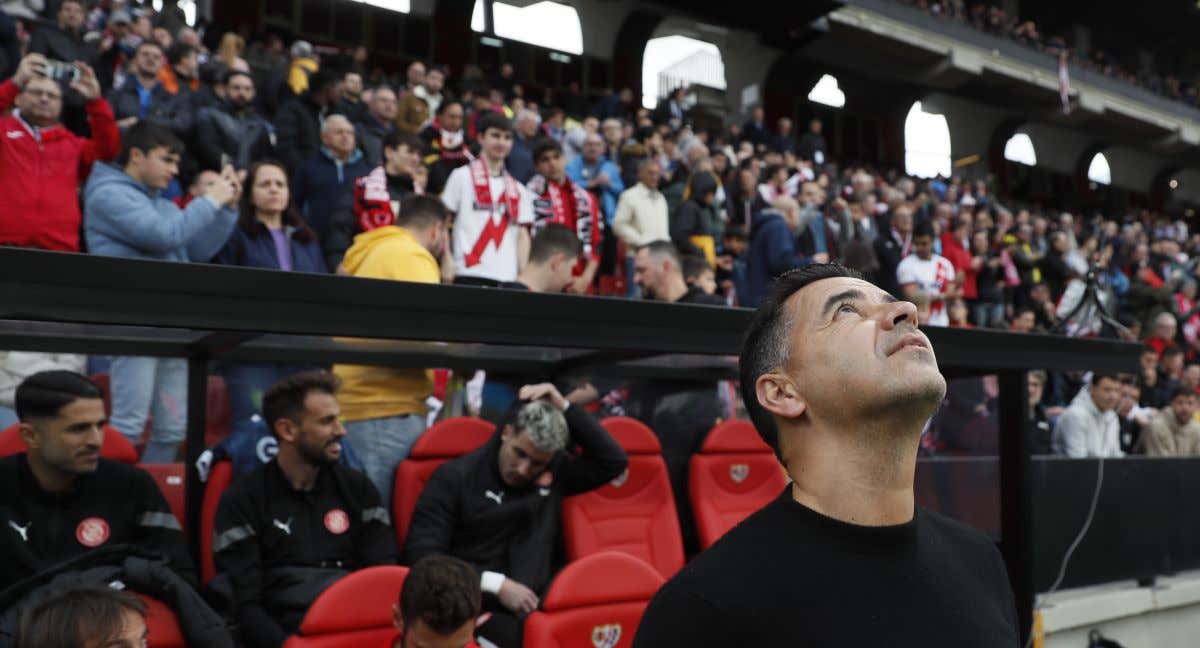 Míchel en Vallecas./EFE