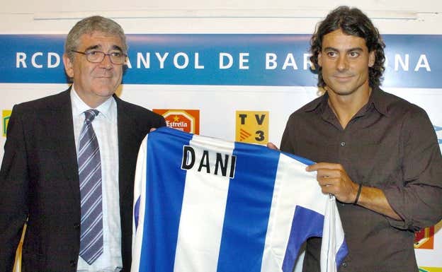Dani, en su presentación con el Espanyol.