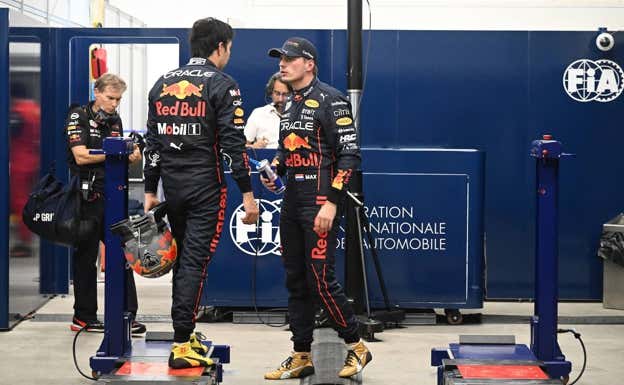 Pérez y Verstappen, en Brasil.  EP