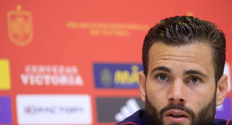 Nacho, en la rueda de prensa con la Selección.