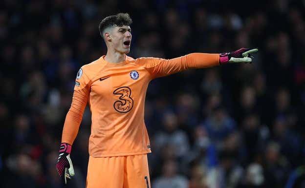 Kepa en un partido con el Chelsea. AFP