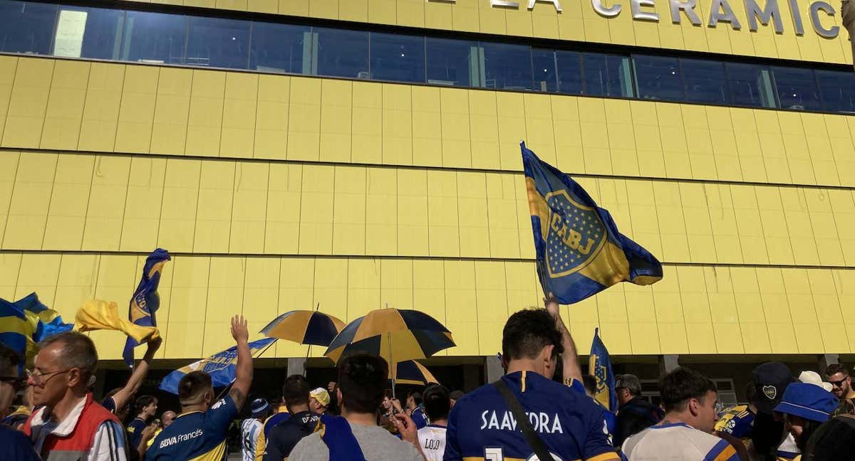 La afición de Boca toma La Cerámica.
