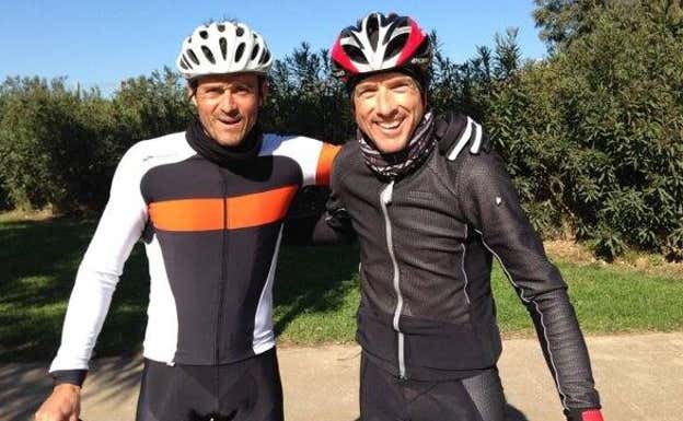 Luis Enrique y Juan Carlos Unzué, preparando la Cape Epic de 2013.  @luisenrique_2121