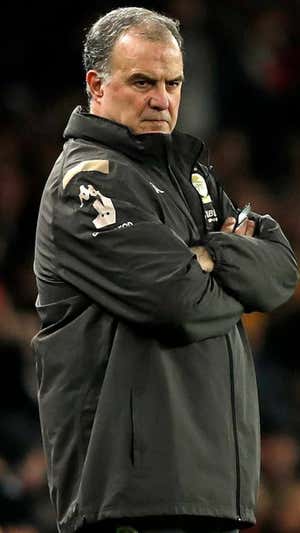 Bielsa durante su etapa en el Leeds.  AFP