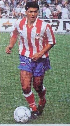 Sabas, con el Atlético de Madrid.