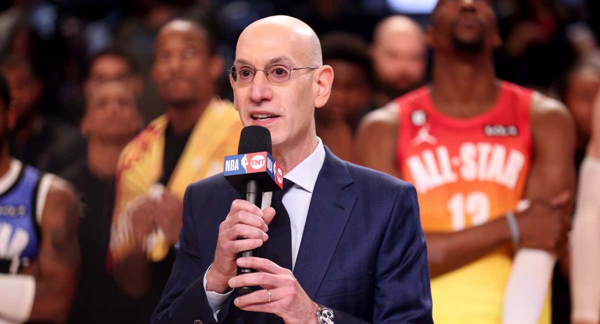 Adam Silver durante el último All Star./AFP