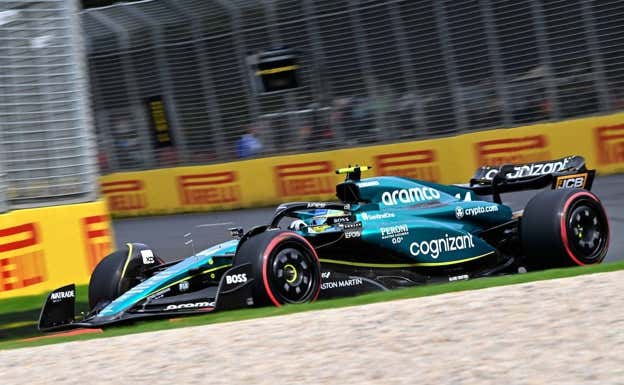 Fernando Alonso, en la clasificación del GP de Australia de F1 2023.  AFP