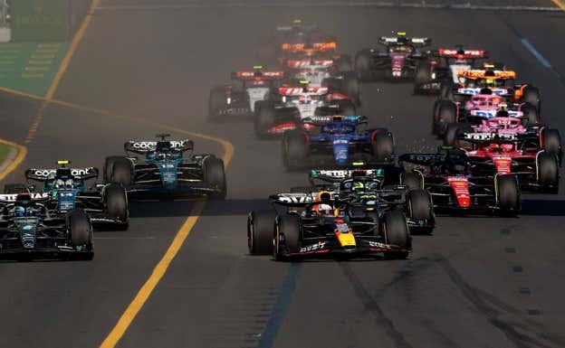 Primera salida del GP de Australia de F1 2023. AFP