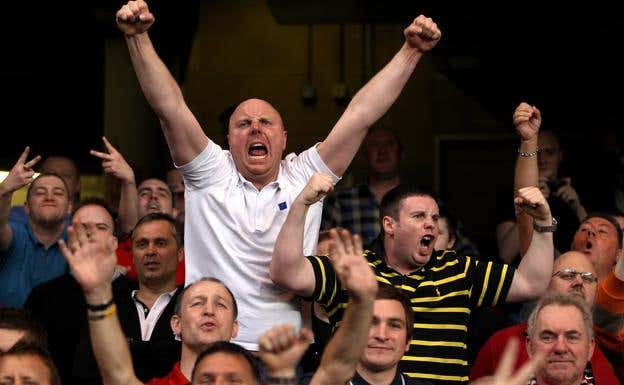 Aficionados del Chelsea en las gradas de Stamford Bridge. GETTY
