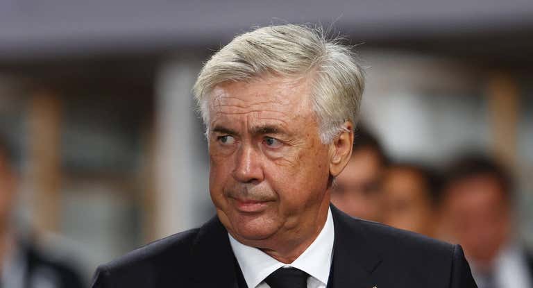 Ancelotti, tras un partido con el Real Madrid.