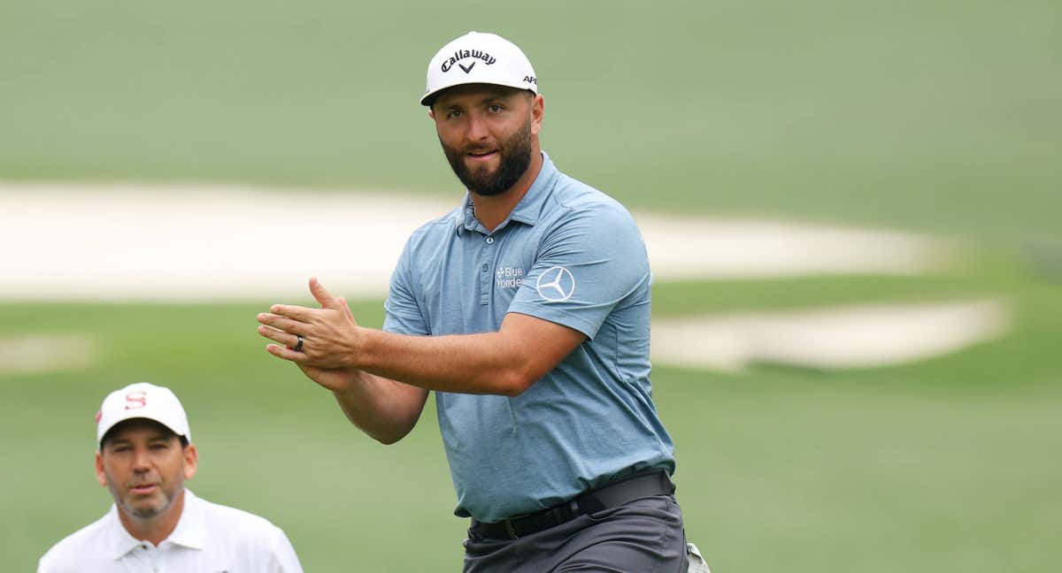 Jon Rahm, estos días en Augusta. /Getty