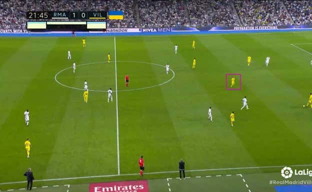 Si el Real Madrid no presiona, Lo Celso desciende para generar superioridad, aprovechando que el doble pivote blanco se queda muy atrás.