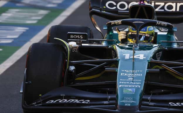 Fernando Alonso, durante el GP de Australia de F1 2023.  Aston Martin