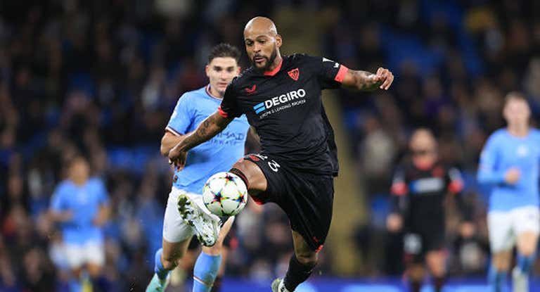 Marcao en su último partido ante el Manchester City.