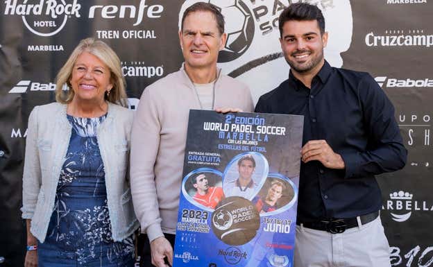 Frank en la presentación del World Padel Soccer. PABLO MARTÍN