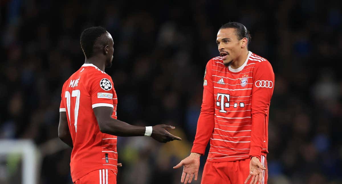 Mané y Sané, futbolistas del Bayern./Getty Images