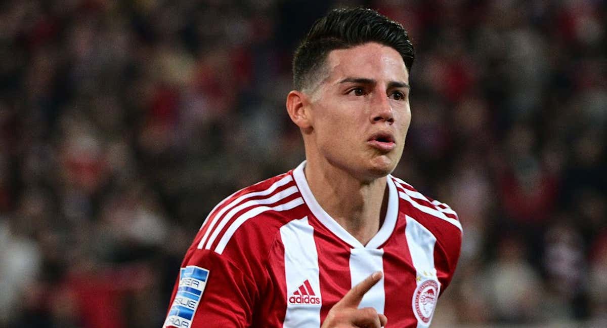 James Rodríguez, en un partido./Olympiacos