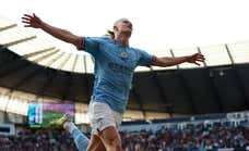 45 minutos de Haaland le sobran al Manchester City para meterle presión al Arsenal