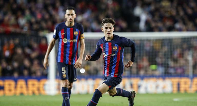 Gavi y Busquets, esta temporada.