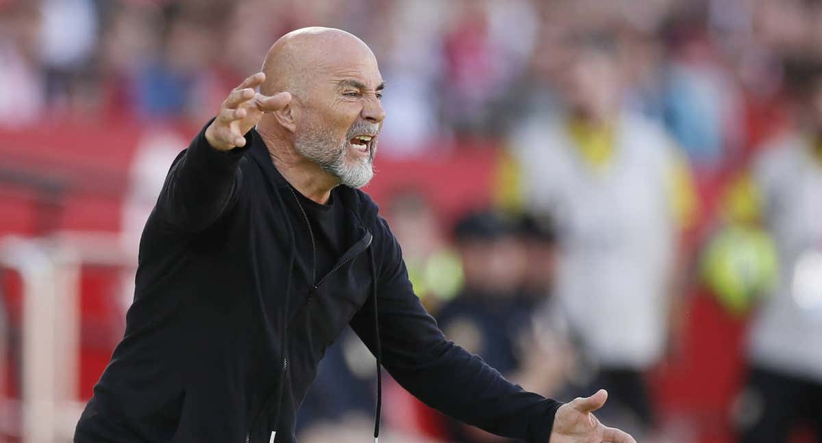 Sampaoli durante su etapa en el Sevilla./EFE