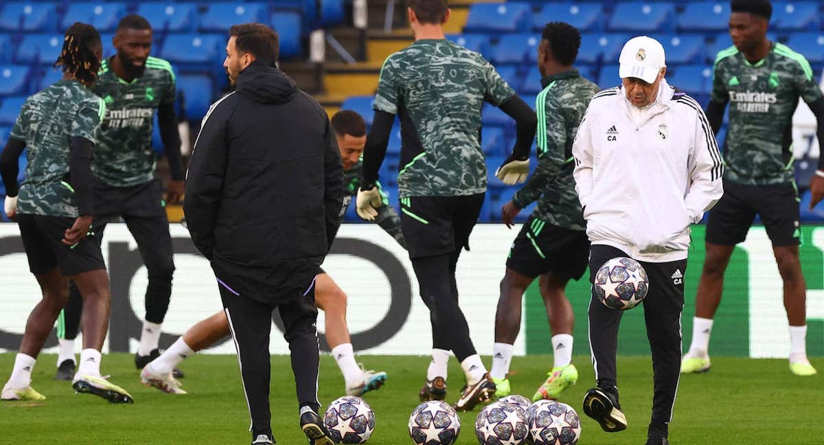Ancelotti, en Stamford Bridge./REUTERS