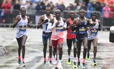 Eliud Kipchoge pincha en el Maratón de Boston y Chebet se lleva la victoria