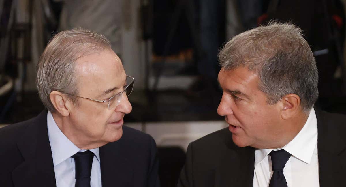 Florentino Pérez y Joan Laporta, en una imagen de archivo. /AGENCIAS