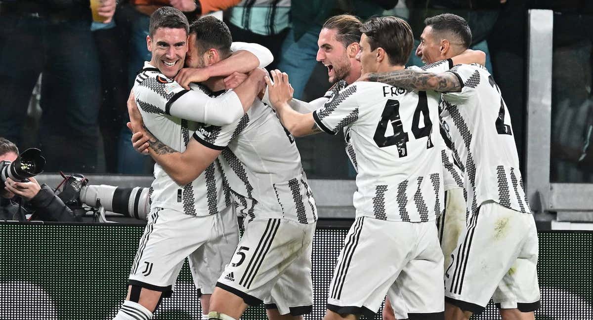 Los jugadores de la Juventus celebran un gol./EFE