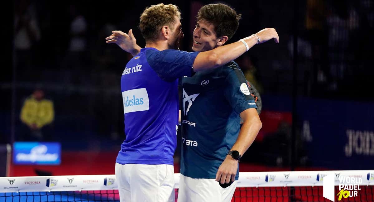 Juan Tello y Álex Ruiz en un partido en el Open de Granada./WPT