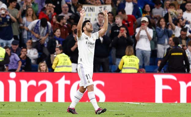 Asensio celebra su gol contra el Celta.
