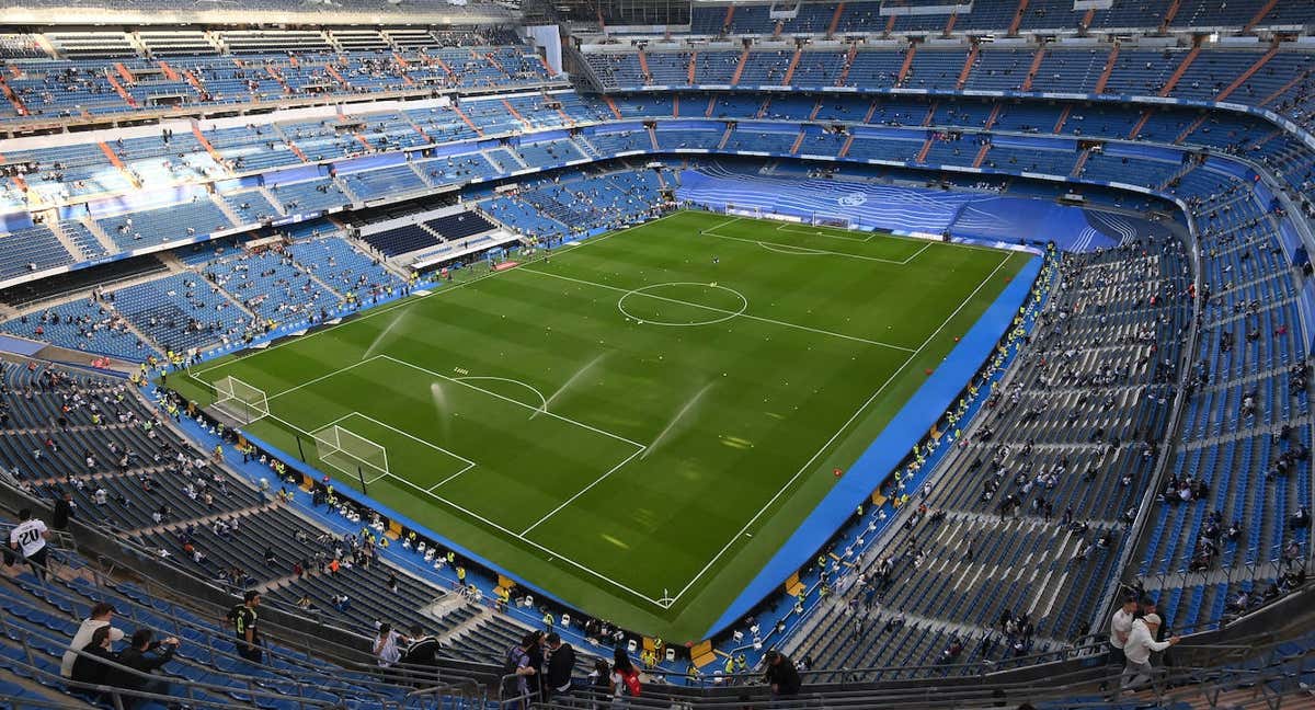 El Santiago Bernabéu antes del Real Madrid-Celta./Getty