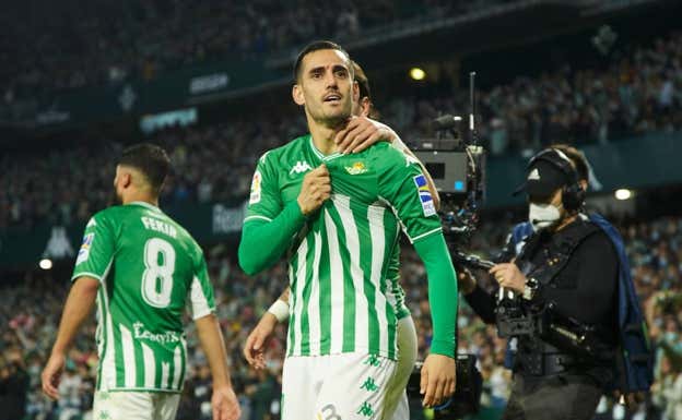 Juanmi celebra un gol a la Real Sociedad, donde jugó tres temporadas. AFP