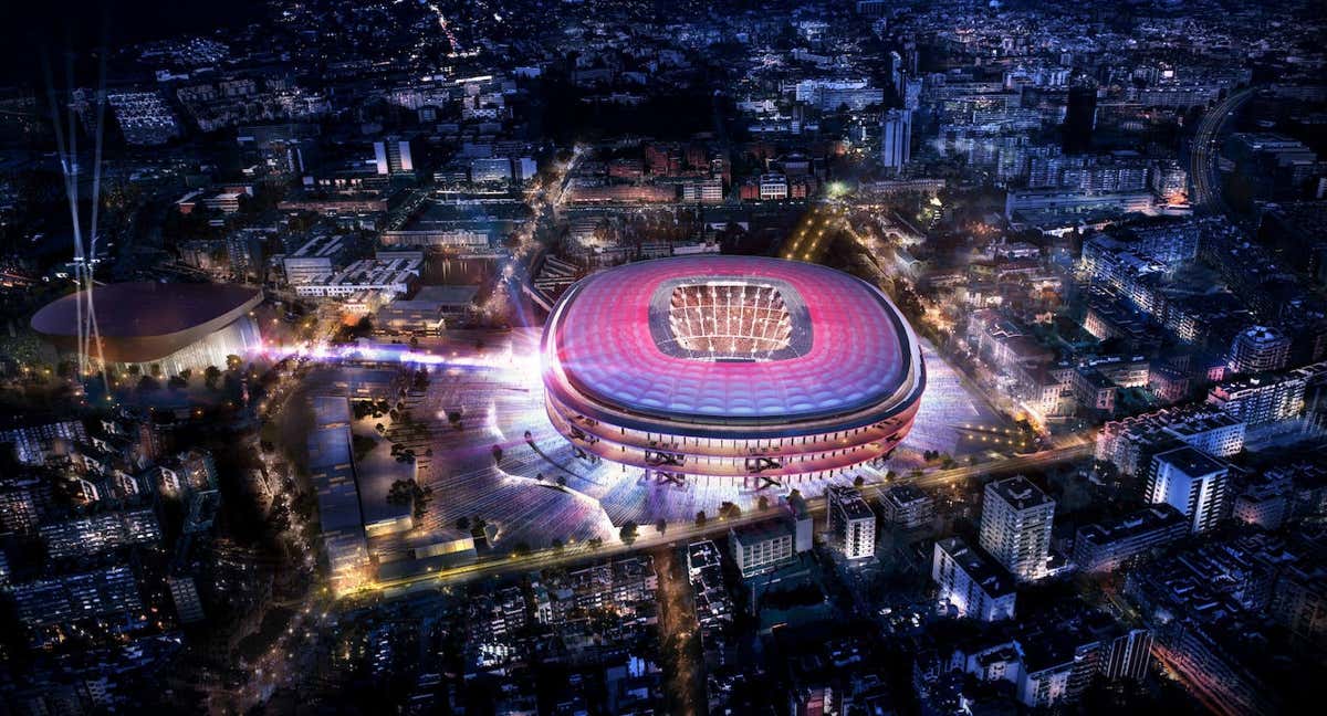 Fotografía generada por ordenador del resultado de la reforma del Camp Nou, que realizará el estudio Nikken Sekkei.