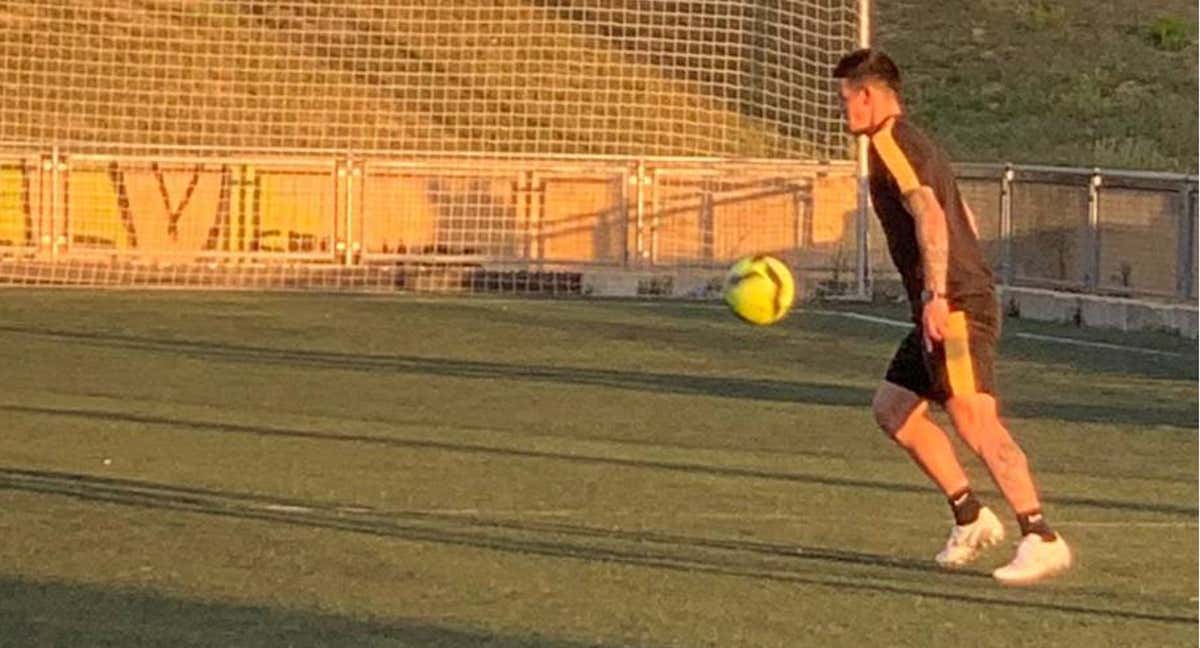 James Rodríguez, en una pachanga en Pozuelo.