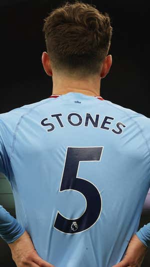 Stones, el mejor jugador de la zaga del City.  REUTERS