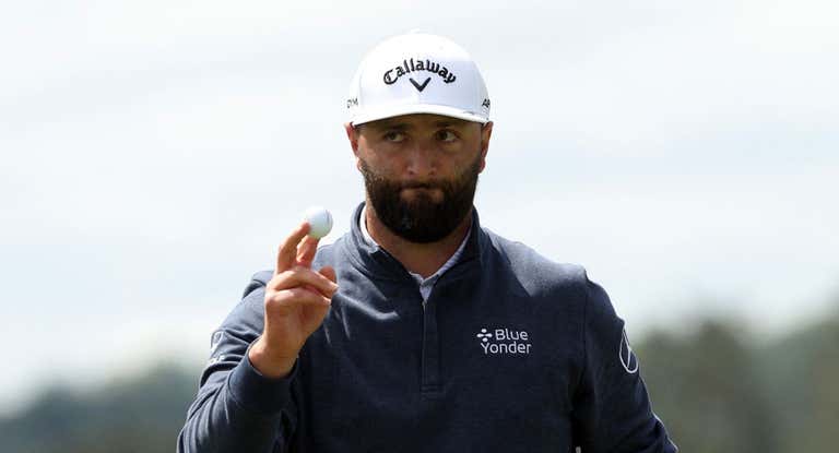 Jon Rahm durante la tercera jornada del último Masters de Augusta.