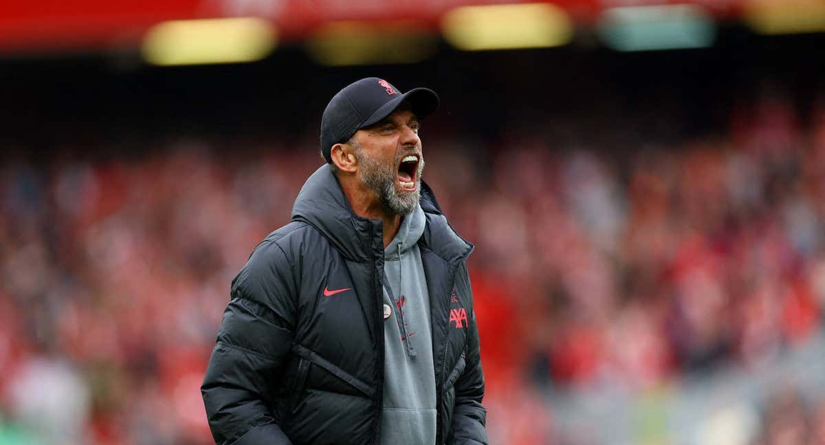 Klopp festeja el cuarto gol de su equipo. /REUTERS