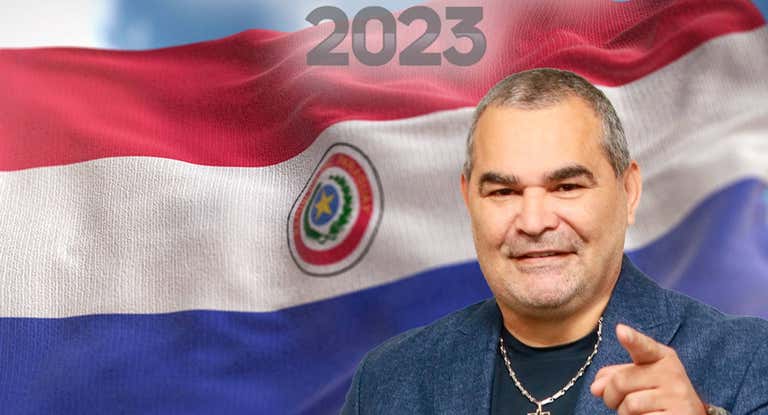Cartel electoral del Partido de la Juventud liderado por el exfutbolista José Luis Chilavert