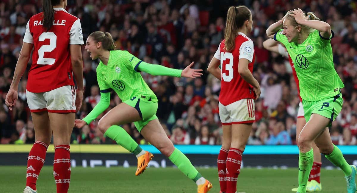 Bremer celebra su gol ante el Arsenal en la semifinal de la Champions.