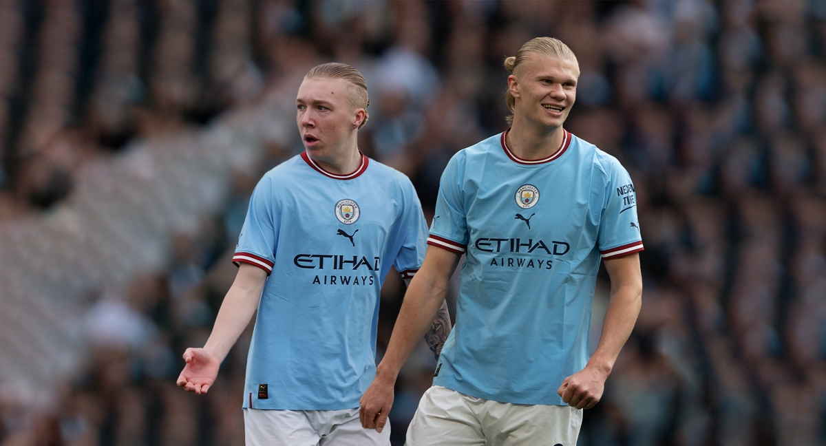 Alfie Harrison, durante un partido con el Manchester City./@mancityacademy