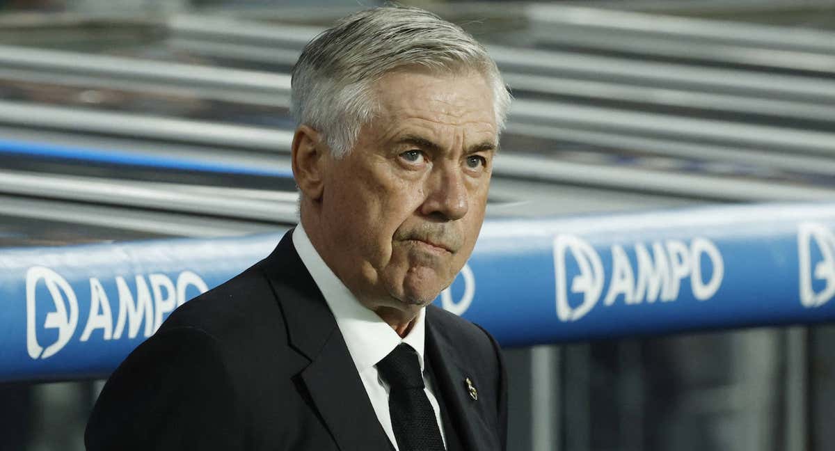 Carlo Ancelotti, antes del partido ante la Real Sociedad. /REUTERS