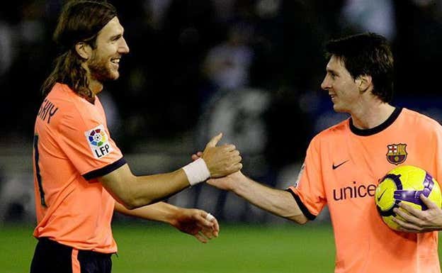 Chygrynskiy y Messi fueron compañeros durante un año.  AGENCIAS