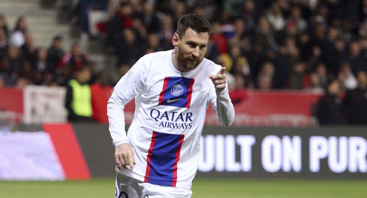 Messi, en un partido con el PSG./AFP