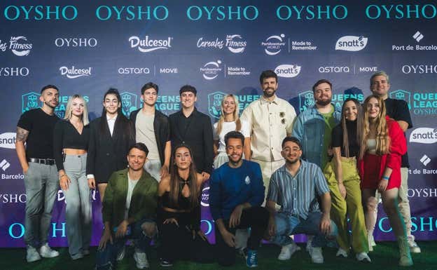 Foto de familia de las presidencias de la Queens League, con presidentes de la Kings League también presentes. QUEENS LEAGUE OYSHO