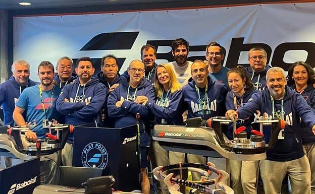 El equipo de encordado oficial del Masters 1000 de Madrid.