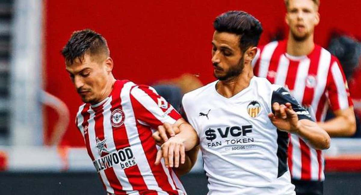Sergi Canós en un partido contra el Valencia. / Instagram