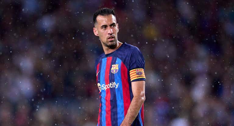 Sergio Busquets durante uno de sus últimos partidos con el Barcelona.