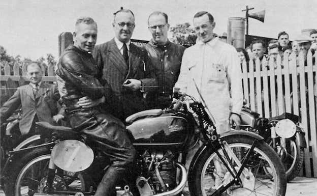 Freddie Firth, primer ganador del Mundial de Motociclismo en Isla de Man. Archivo