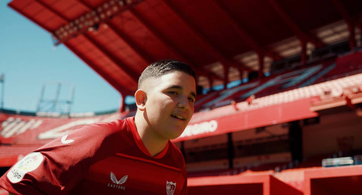 David Calleja, en el Estadio Ramón Sánchez-Pizjuán.
